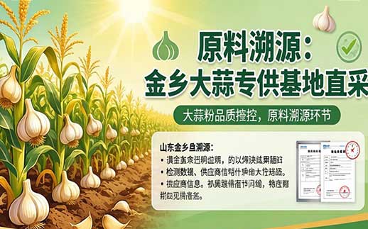 原料溯源:山东大蒜专供基地直采